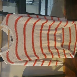 Ivory and Red stripped sweater